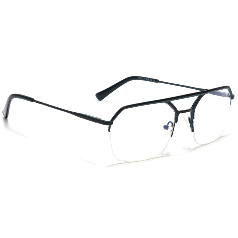 Voyage Matt Green Half Rim Eyeglasses for Men & Women (73017FMG7099-C7)