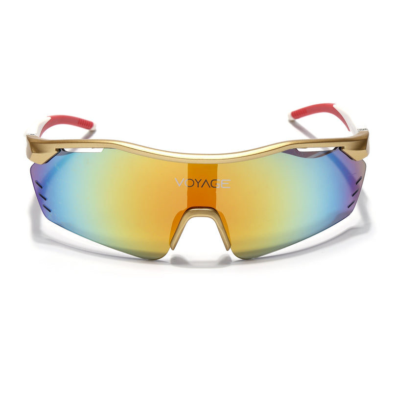 Drift Sunglasses (Multicolor Lens | Golden Frame - MG5779)