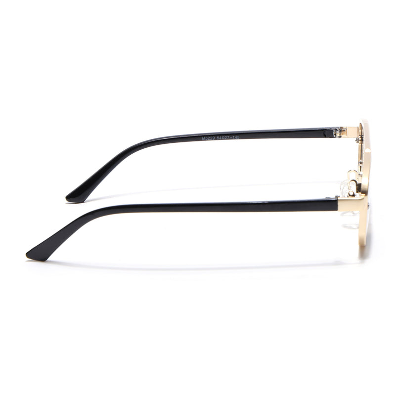JetSet | Golden Rectangle Sunglasses for Men & Women | Black Lens  - MG6840
