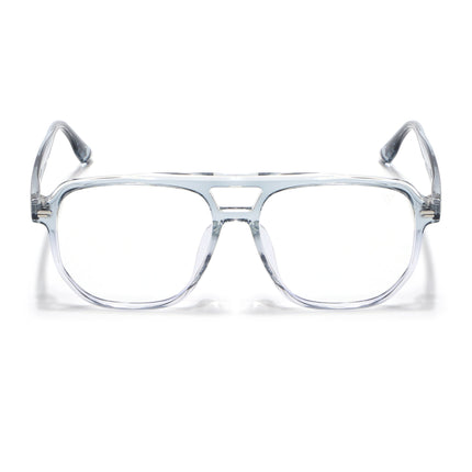 Voyage Light Blue & Clear Wayfarer Eyeglasses for Men & Women - MG4376-C4