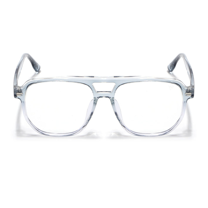 Voyage Light Blue & Clear Wayfarer Eyeglasses for Men & Women - MG4376-C4