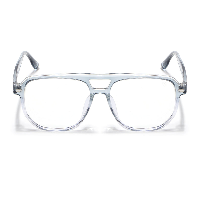 Voyage Light Blue & Clear Wayfarer Eyeglasses for Men & Women - MG4376-C4
