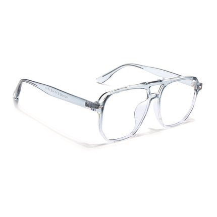 Voyage Light Blue & Clear Wayfarer Eyeglasses for Men & Women - MG4376-C4