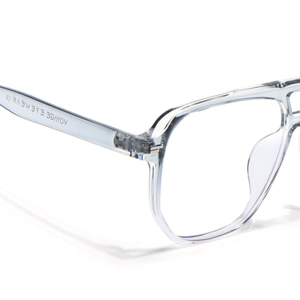 Voyage Light Blue & Clear Wayfarer Eyeglasses for Men & Women - MG4376-C4