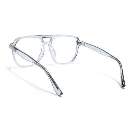 Voyage Light Blue & Clear Wayfarer Eyeglasses for Men & Women - MG4376-C4