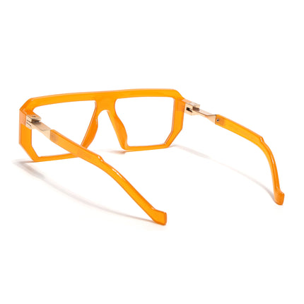 Voyage Goat Orange Wayfarer Eyeglasses for Men & Women - MG4645-C2