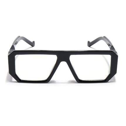 Voyage Black Wayfarer Eyeglasses for Men & Women - MG4196
