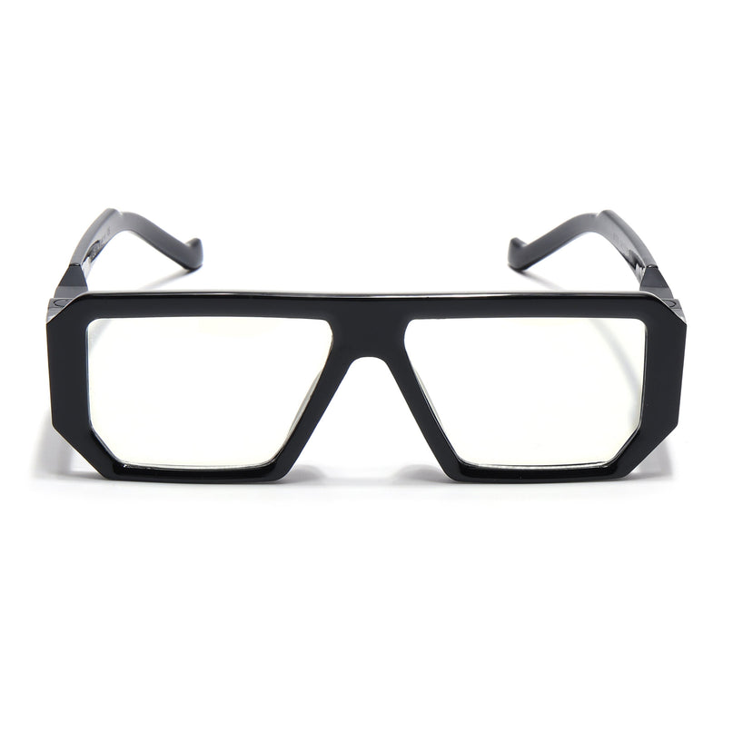 Voyage Black Wayfarer Eyeglasses for Men & Women - MG4196