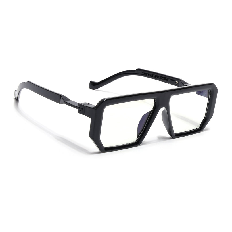 Voyage Black Wayfarer Eyeglasses for Men & Women - MG4196