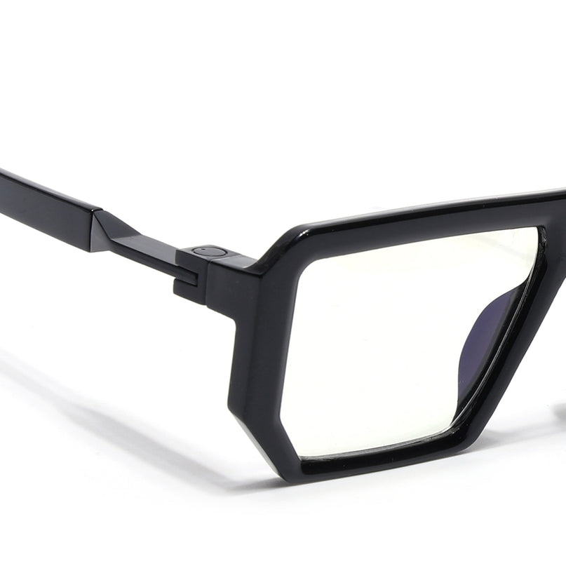 Voyage Black Wayfarer Eyeglasses for Men & Women - MG4196