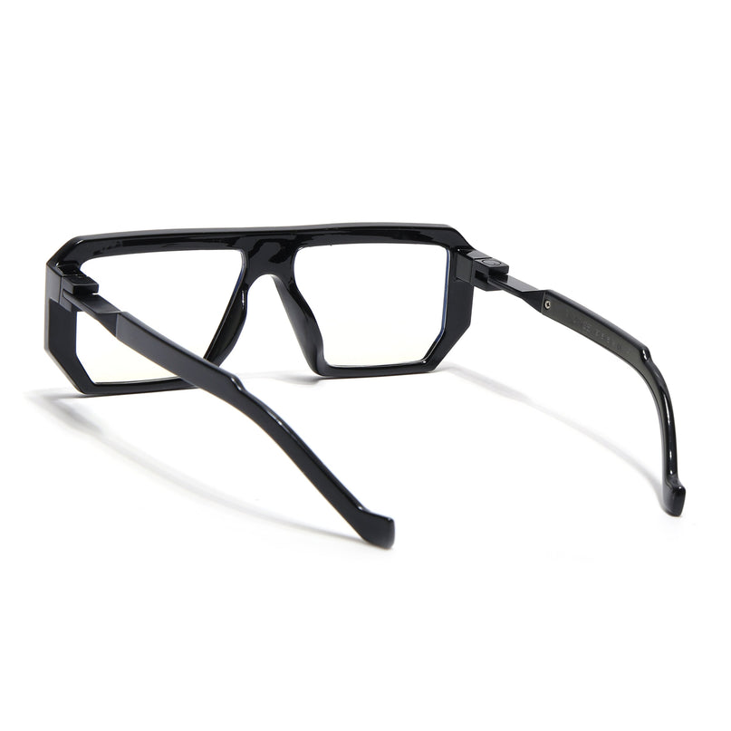 Voyage Black Wayfarer Eyeglasses for Men & Women - MG4196