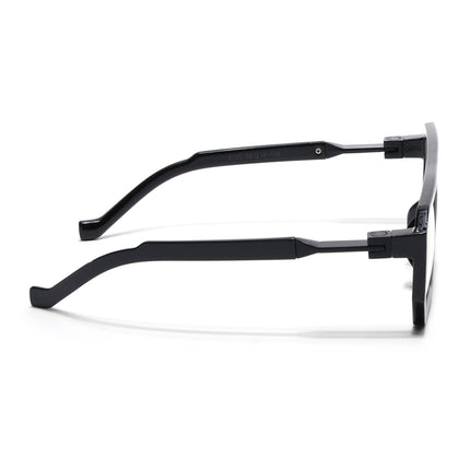 Voyage Black Wayfarer Eyeglasses for Men & Women - MG4196