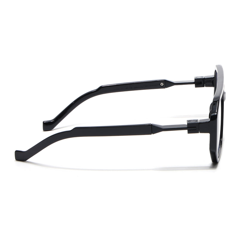 Voyage Goat Shine Black Wayfarer Eyeglasses for Men & Women - MG5070-C1