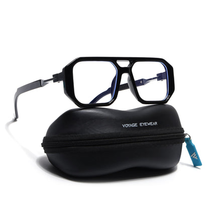 Voyage Goat Shine Black Wayfarer Eyeglasses for Men & Women - MG5070-C1