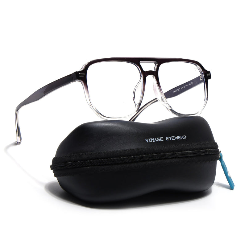 Voyage Black & Clear Wayfarer Eyeglasses for Men & Women - MG4373-C5