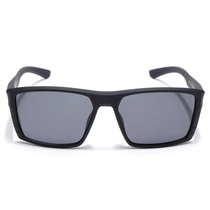 Square Polarized Sunglasses | Black Lens | Black Frame - PMG6743