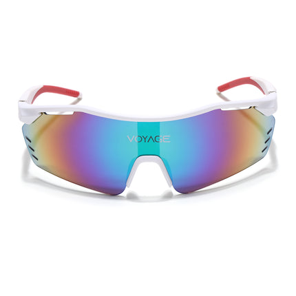 Drift Sunglasses (Multicolor Lens | White Frame - MG5774)