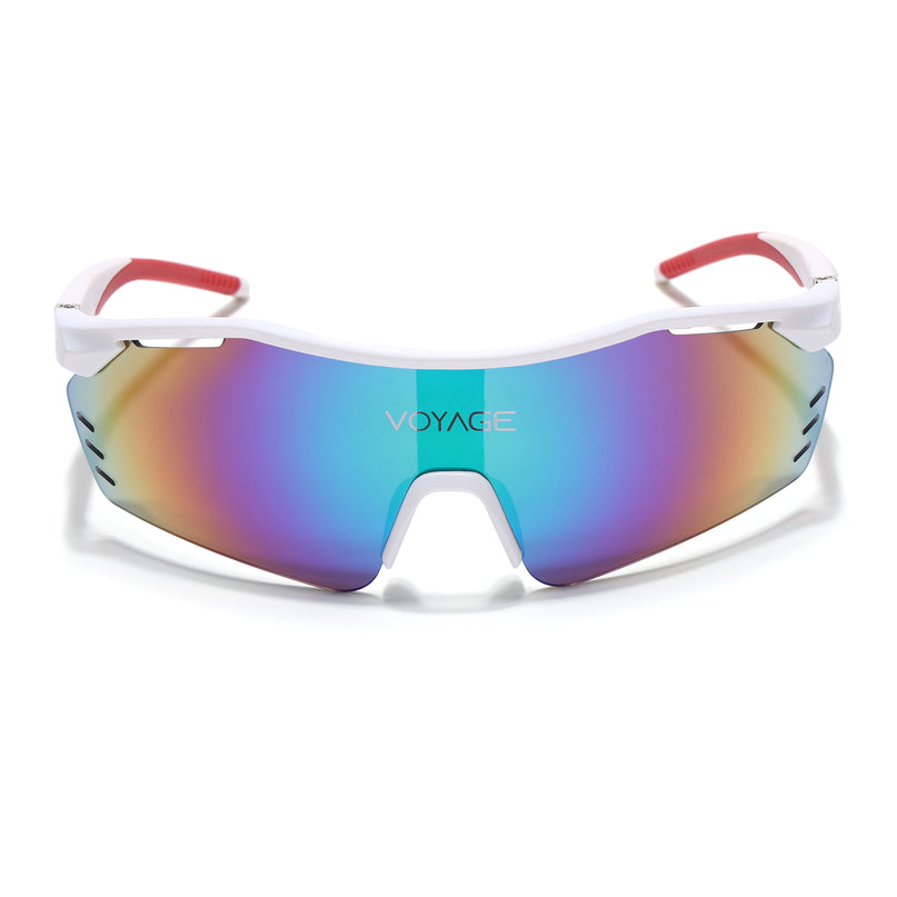Drift Sunglasses (Multicolor Lens | White Frame - MG5774)