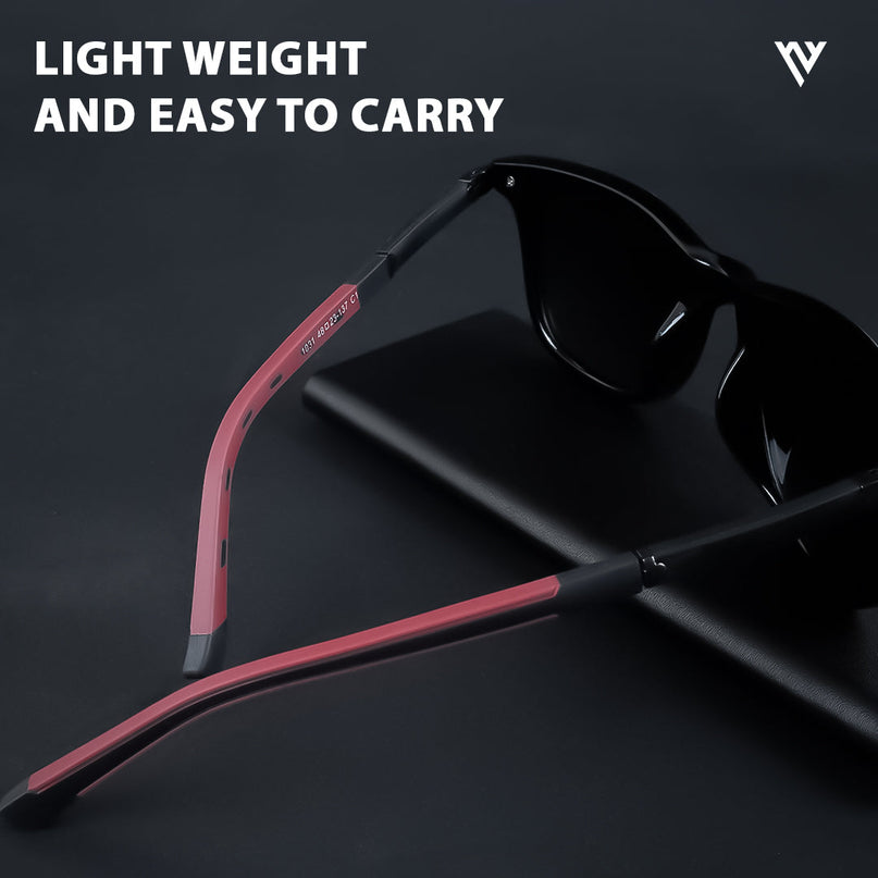 Ranger | Black Wayfarer Polarized Sunglasses - PMG3966
