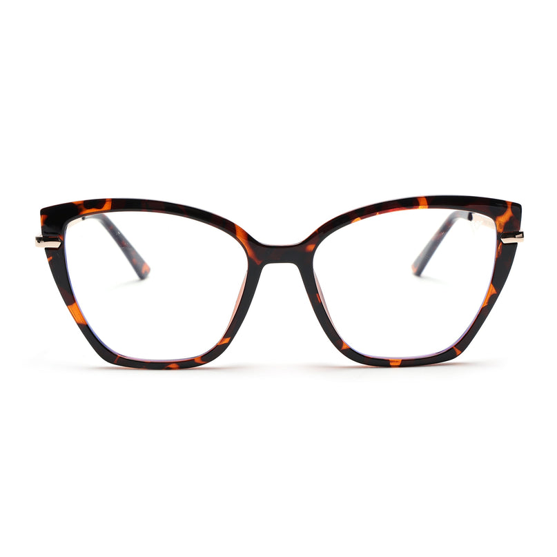 Voyage Glam Demi Brown Cateye TR Clip-On Polarized Sunglasses for Women - PMG4818-C3