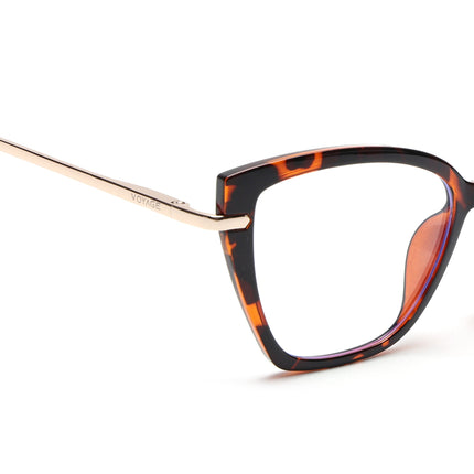 Voyage Glam Demi Brown Cateye TR Clip-On Polarized Sunglasses for Women - PMG4818-C3