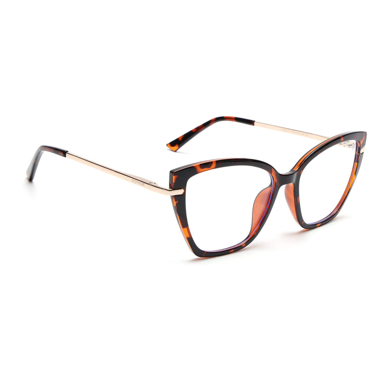 Voyage Glam Demi Brown Cateye TR Clip-On Polarized Sunglasses for Women - PMG4818-C3