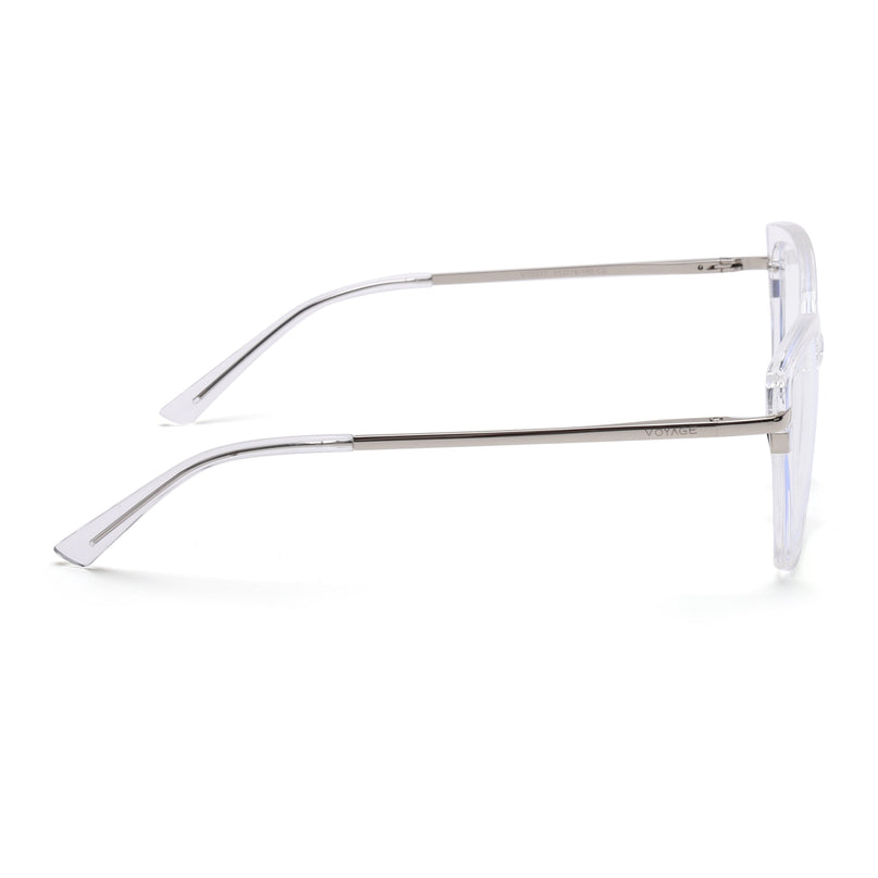 Voyage Glam Transparent Cateye TR Clip-On Polarized Sunglasses for Women - PMG4819-C2