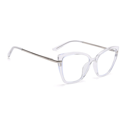 Voyage Glam Transparent Cateye TR Clip-On Polarized Sunglasses for Women - PMG4819-C2