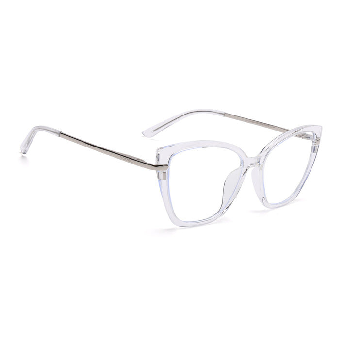 Voyage Glam Transparent Cateye TR Clip-On Polarized Sunglasses for Women - PMG4819-C2