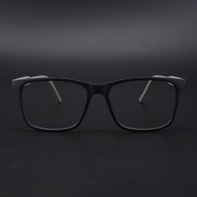 Eyejack Rush Matt Black Square Eyeglasses for Men & Women (1001CL635-C1)
