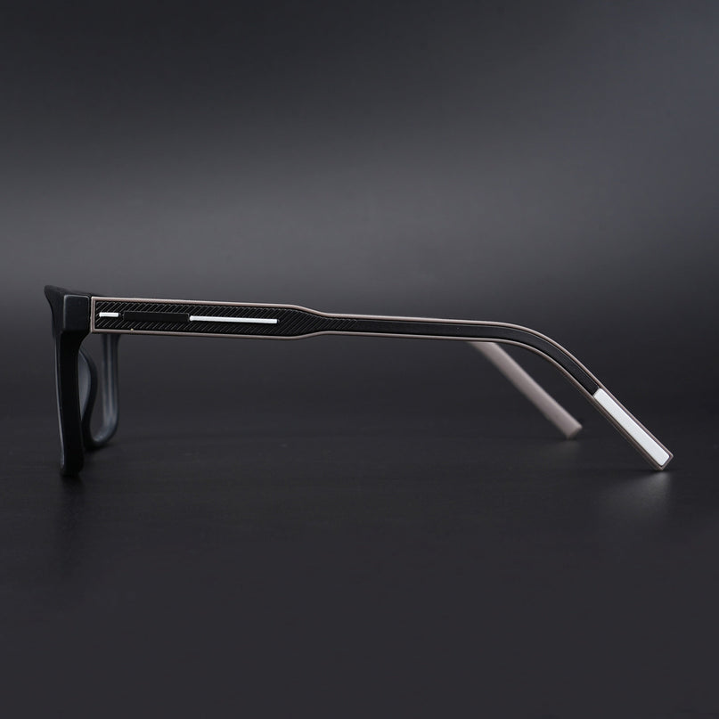 Eyejack Rush Matt Black Square Eyeglasses for Men & Women (1001CL635-C1)