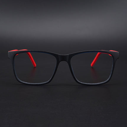 Eyejack Rush Navy Blue Square Eyeglasses for Men & Women (1001CL637-C3)