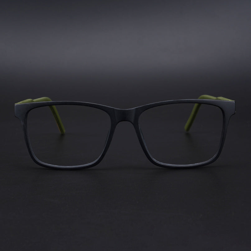 Eyejack Rush Matt Black Square Eyeglasses for Men & Women (1001CL639-C5)