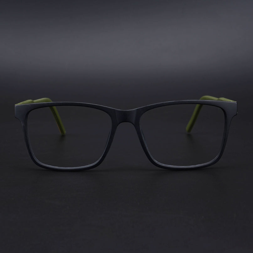 Eyejack Rush Matt Black Square Eyeglasses for Men & Women (1001CL639-C5)