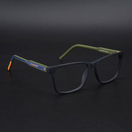 Eyejack Rush Matt Black Square Eyeglasses for Men & Women (1001CL639-C5)