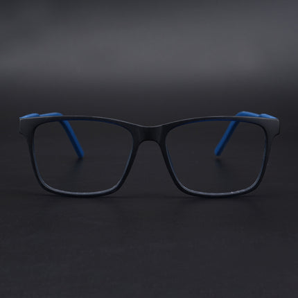 Eyejack Rush Navy Blue Square Eyeglasses for Men & Women (1001CL642-C8)