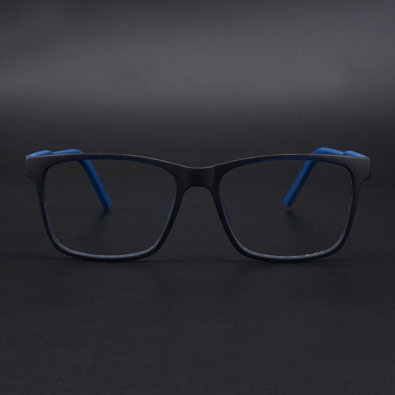 Eyejack Rush Navy Blue Square Eyeglasses for Men & Women (1001CL642-C8)