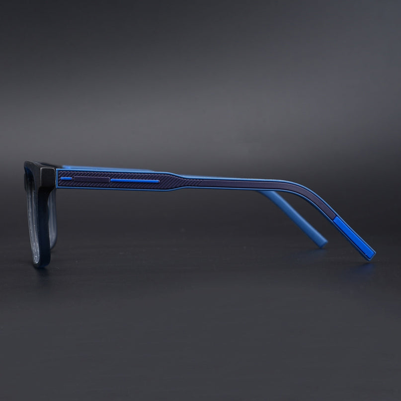 Eyejack Rush Navy Blue Square Eyeglasses for Men & Women (1001CL642-C8)