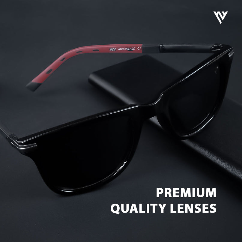 Ranger | Black Wayfarer Polarized Sunglasses - PMG3966