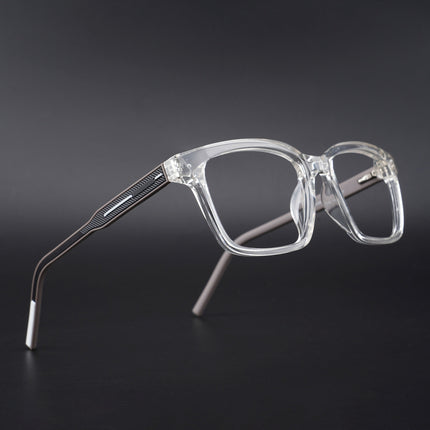 Eyejack Rush Transparent Square Eyeglasses for Men & Women (1002CL646-C2)