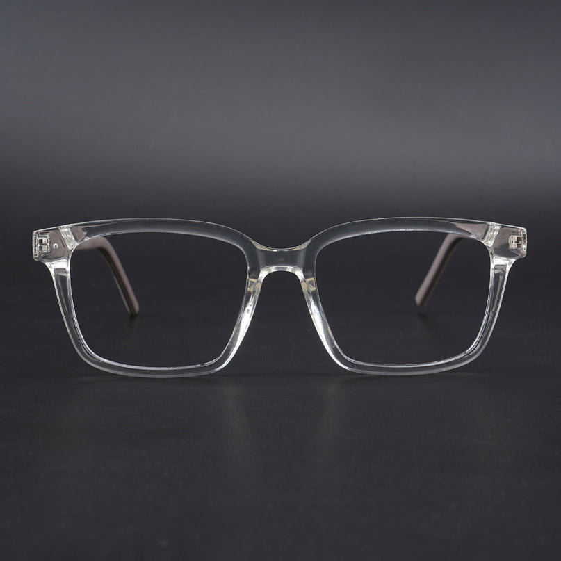 Eyejack Rush Transparent Square Eyeglasses for Men & Women (1002CL646-C2)