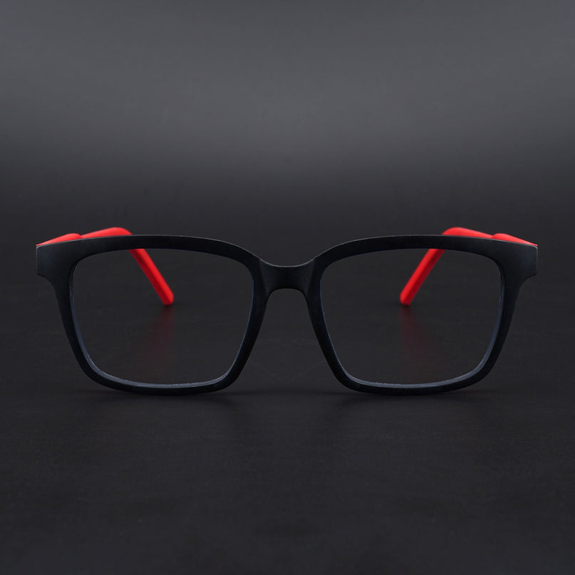 Eyejack Rush Navy Blue Square Eyeglasses for Men & Women (1002CL647-C3)