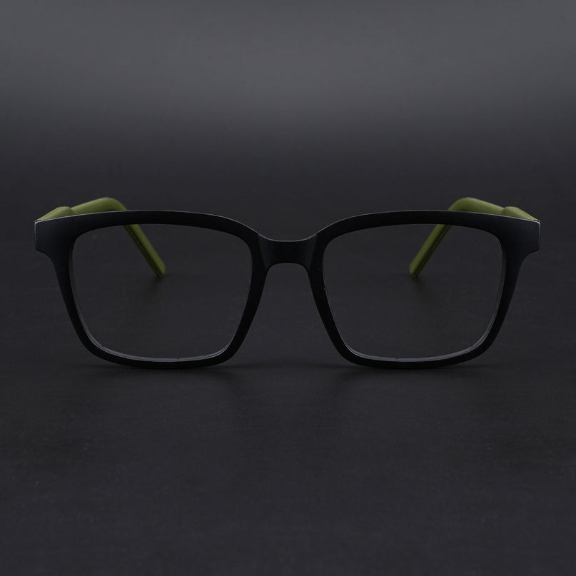 Eyejack Rush Matt Black Square Eyeglasses for Men & Women (1002CL649-C5)