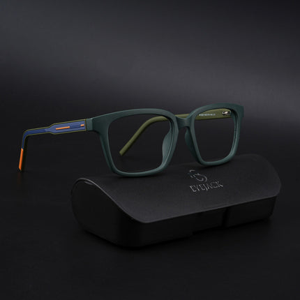 Eyejack Rush Green Square Eyeglasses for Men & Women (1002CL650-C6)