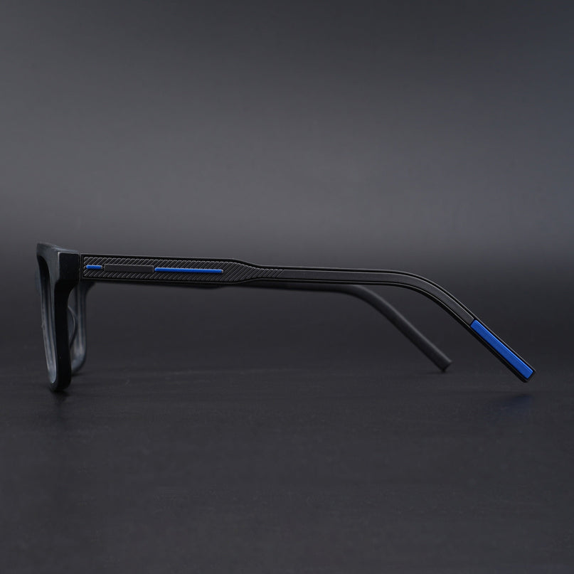 Eyejack Rush Matt Black Square Eyeglasses for Men & Women (1002CL651-C7)