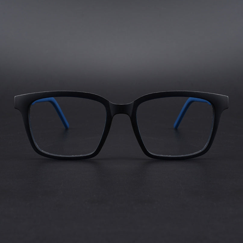 Eyejack Rush Navy Blue Square Eyeglasses for Men & Women (1002CL652-C8)