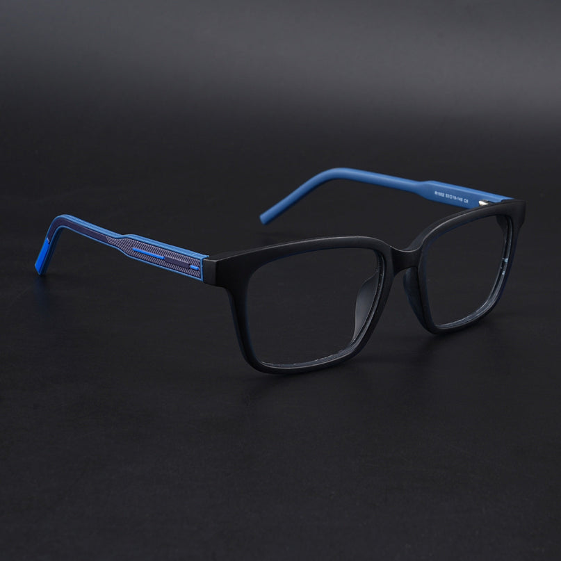 Eyejack Rush Navy Blue Square Eyeglasses for Men & Women (1002CL652-C8)