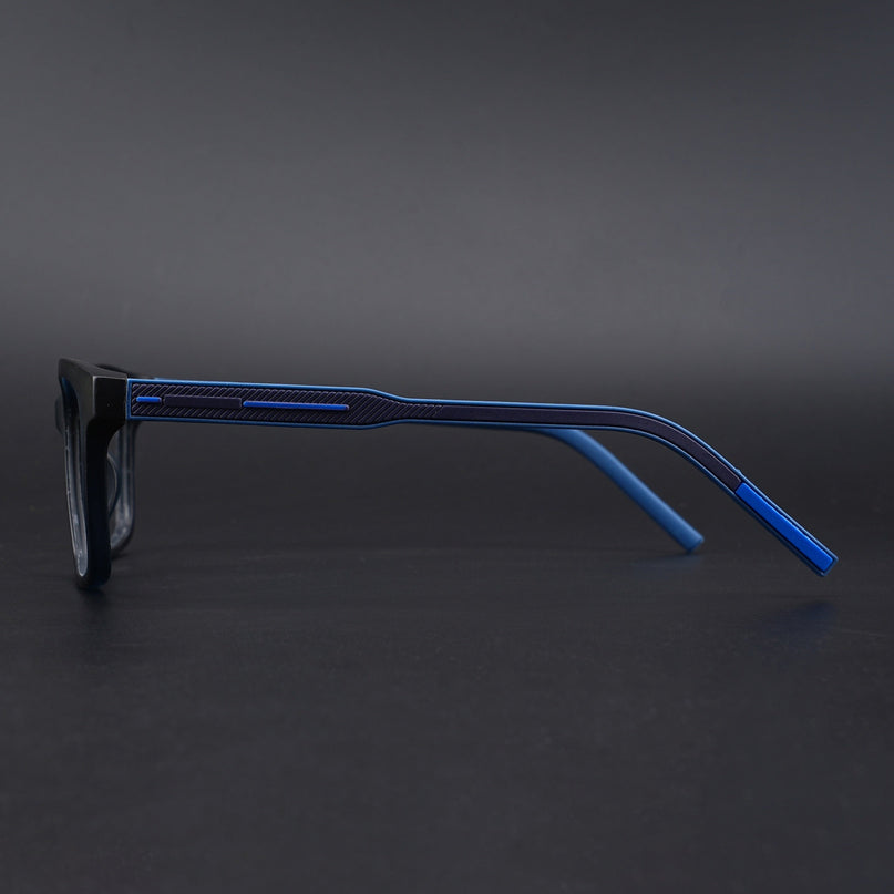 Eyejack Rush Navy Blue Square Eyeglasses for Men & Women (1002CL652-C8)
