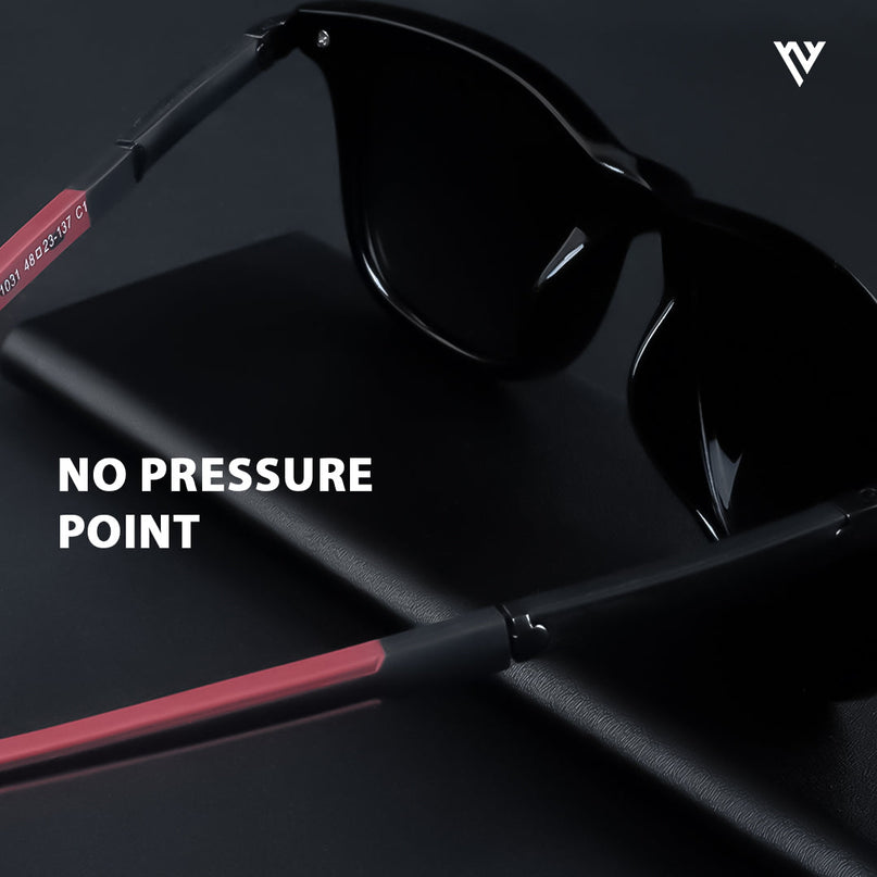 Ranger | Black Wayfarer Polarized Sunglasses - PMG3966