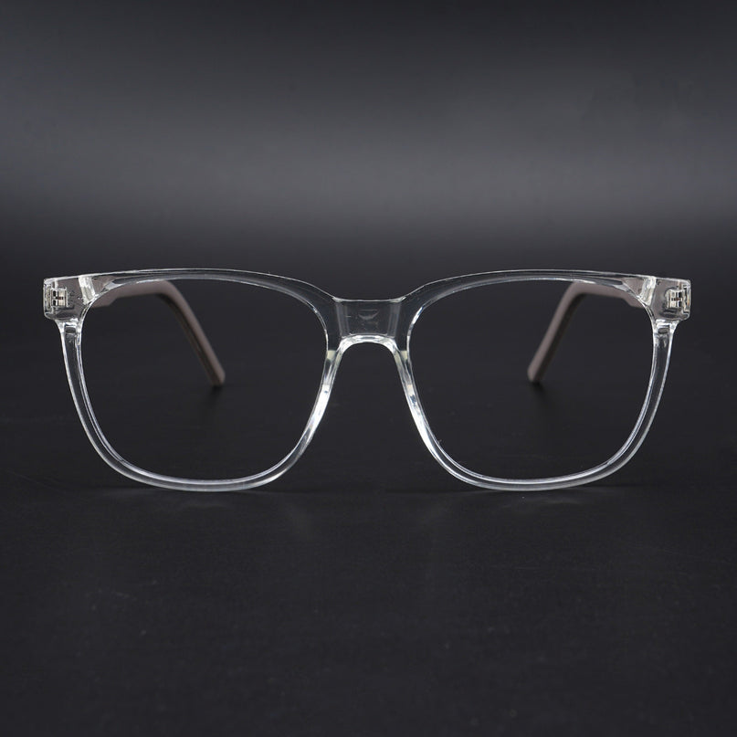 Eyejack Rush Transparent Square Eyeglasses for Men & Women (1003CL656-C2)